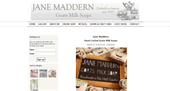 Desktop Screenshot of janemaddernsoaps.co.uk