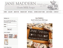 Tablet Screenshot of janemaddernsoaps.co.uk